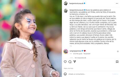 Vicuña recuerda cada año a Blanca en el aniversario de su fallecimiento