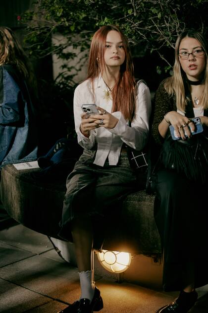 Vida Spinetta en la primera fila del desfile de Mishka