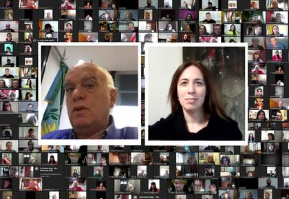 Vidal compartió el jueves un zoom con Néstor Grindetti y dirigentes de Pro bonaerense.