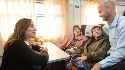 Vidal hizo el viaje inaugural del tren a Mar del Plata