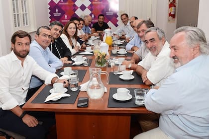Vidal, en una reunión con dirigentes opositores bonaerenses, en marzo pasado