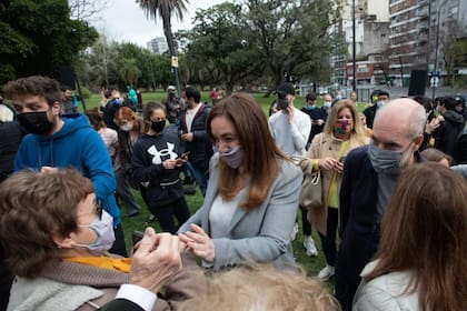 Vidal y Larreta, en el Parque Las Heras
