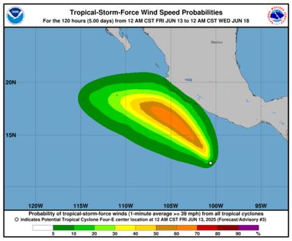 Vigilancia de tormenta tropical activa desde Tecpan de Galeana hasta Manzanillo; podría extenderse por la costa mexicana