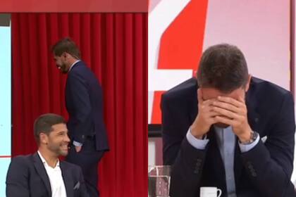 Sebastián vignolo, tras bambalinas; Esteban Edul se cubre el rostro