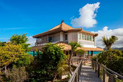 Villa Mangrove, una de las 11 edificaciones de la isla Moskito de Branson