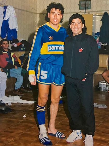 Villarreal y Maradona, en tiempos en que el cordobés vestía la azul y oro