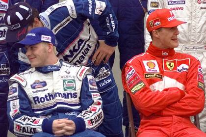 Villeneuve y Schumacher, en el GP de Jerez de la Frontera, en 1997