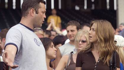 Vince Vaughn y Jennifer Aniston en el rodaje de Viviendo con mi ex