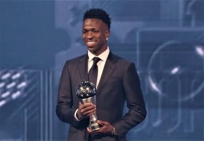 Vinicius, jugador de Real Madrid, se quedó con el premio The Best 2024