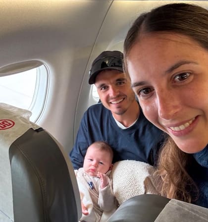 "Vinimos 2, nos vamos 3. Toca volver a España", publicó Majdalani antes de regresar a Valencia, con su mujer Paula y su primer hijo, Milo, de tres meses