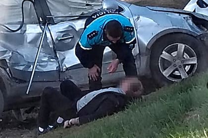 Violento choque en la Ruta 2