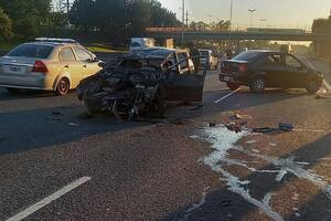 Violento choque múltiple en la Panamericana: tres autos chocaron y tres hombres resultaron heridos