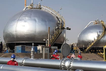 Visita de la refinería de petróleo de Saudi Aramco en los campos petroleros de Abqaiq y Khurais en Arabia Saudita