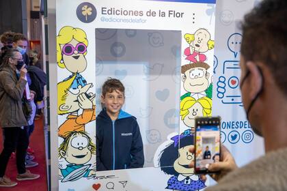 Visita obligada para fans de Mafalda (¿y quién no lo es?) en el stand de Ediciones De la Flor