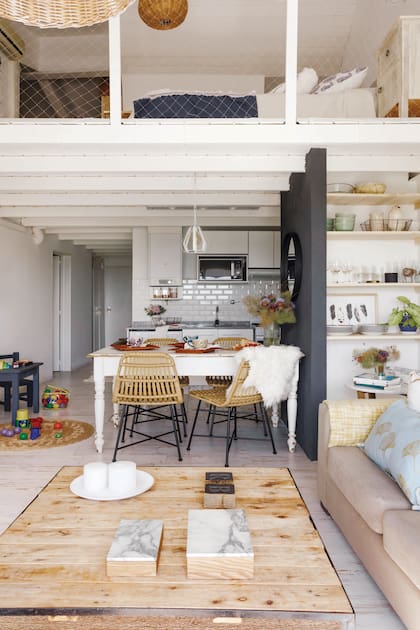 Vista a la nueva suite desde el espacio social.