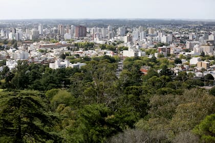Vista actual de la ciudad de Tandil desde el Fuerte Independencia.