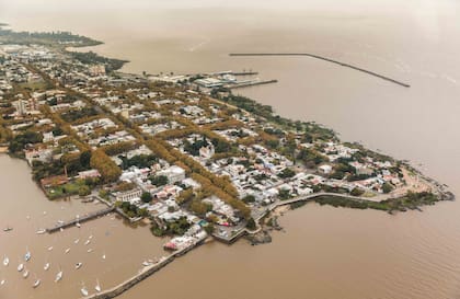 Vista aérea de Colonia del Sacramento.