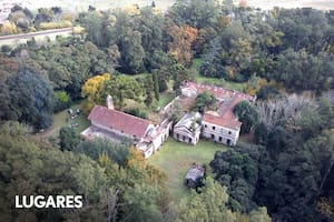 Vista aérea de la "Casa de Gándara".
