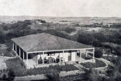 Vista aérea de la casa de las cuatro puertas, la primera de Villa Gesell