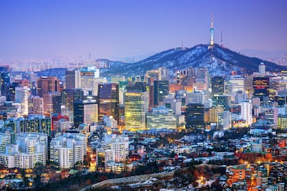 Vista aérea de la ciudad de Seúl, capital de Corea del Sur