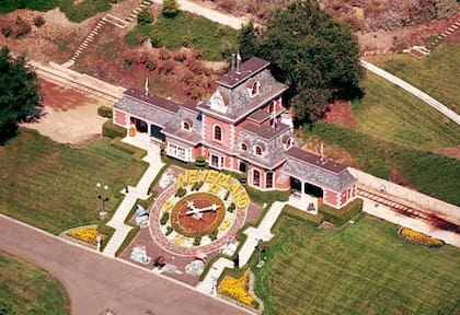 Vista aérea de la mansión de Michael Jackson, Neverlando (Getty Images)