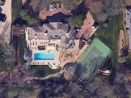 Vista aérea de la mansión de Nicole Kidman y Keith Urban en Nashville (Realtor/Google Maps)