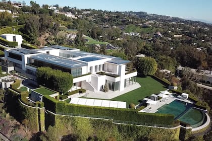 Vista aérea de la mansión de Pritzker en California
