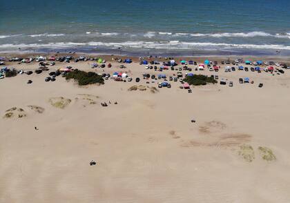 Vista aérea de la playa de Costa del Este.
