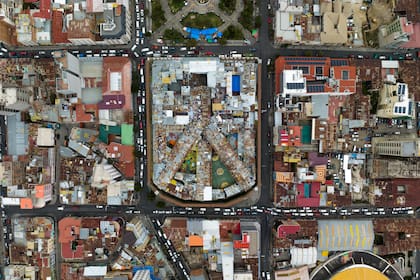 Vista aérea de la prisión de San Pedro en La Paz, tomada el 23 de enero de 2024