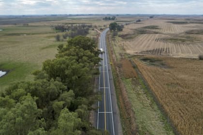Vista aérea de la ruta provincial 65