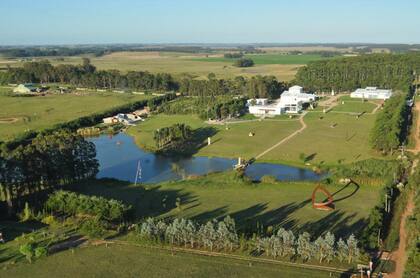 Vista aérea de los jardines de la Fundación Pablo Atchugarry