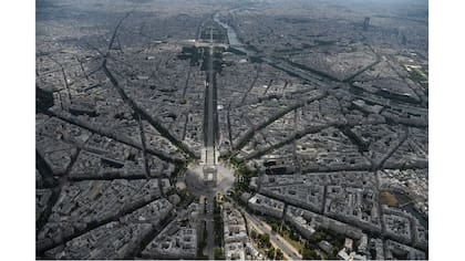 vista aérea del Arco del Triunfo