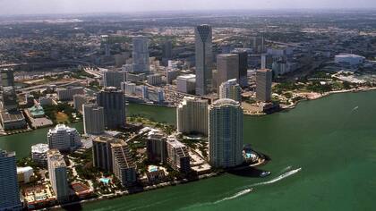 Vista aérea del centro de Miami