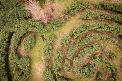 Vista aérea del Laberinto Pampa.