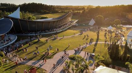 Vista aérea del Museo de Arte Contemporáneo Atchugarry (MACA), inaugurado en 2022, que exhibirá desde el 6 de enero en Punta del Este las muestras de Guillermo Kuitca y Julio Le Parc