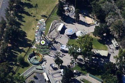 Vista aérea en Google Maps del parque accidentado