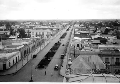 Vista aérea hacia el norte de la ciudad, correspondiente al año 1933.