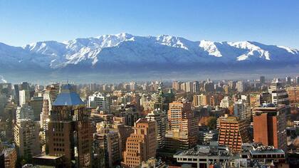 Vista aérea Santiago de Chile. Foto: Wikipedia