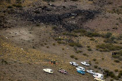 Vista aérera del lugar del accidente