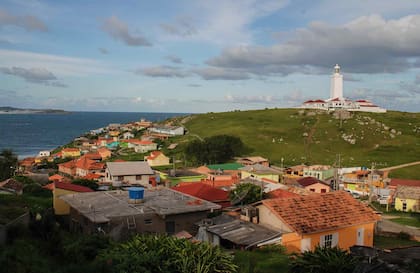 Vista de l pueblo de Farol de Santa Marta.