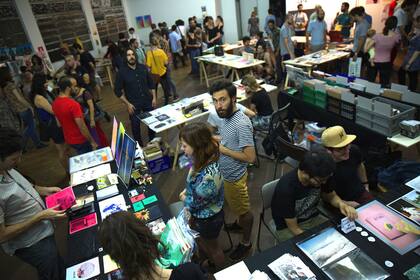 Vista de la 6° Feria Tijuana de Arte Impresa, 2014. Sao Paulo, Brasil. Thomas Tebet.