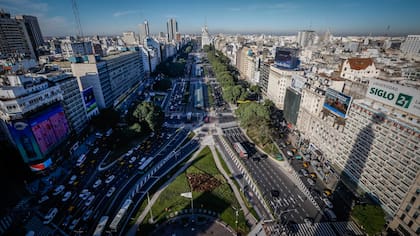 Vista de la ciudad de Buenos Aires desde el Obelisco porteño