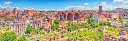 Vista de la ciudad romana desde Monte Palatino, lugar del trágico final