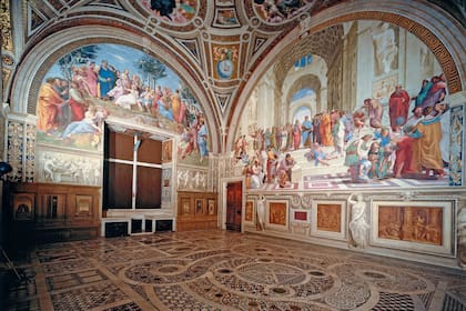 Vista de La escuela de Atenas, Museos Vaticanos
