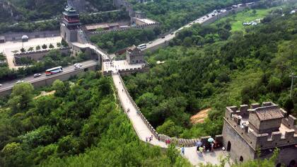 Vista de la Gran Muralla china.