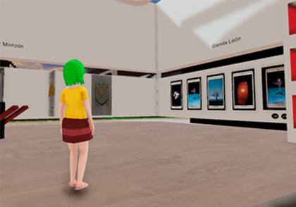 Vista de la muestra presentada por Pinta en Decentraland, con versiones digitales de piezas de la Colección Ella Fontanals-Cisneros