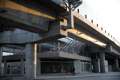 Vista de las obras de la Estación Paternal, de la línea San Martín