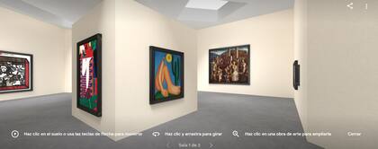 Vista de sala de una de las muestras virtuales montadas por Malba