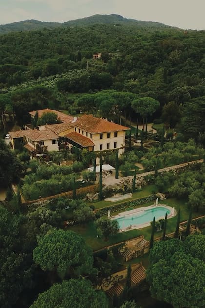 Vista de
su fabulosa finca ubicada al sur de
Florencia.