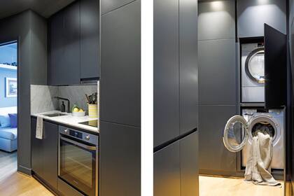 Horno y anafe (Samsung). Spots (Concepto & Luz). Bacha (Johnson Acero). Grifería (Ikea).